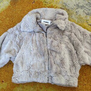Steve Madden Faux Fur Jacket, Icy Gray Brown, XS